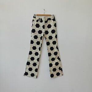 Moschino Women's Black and Cream Jeans
